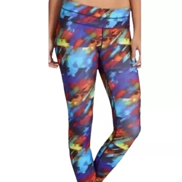 Athleta Pants - Athleta color burst sonar leggings